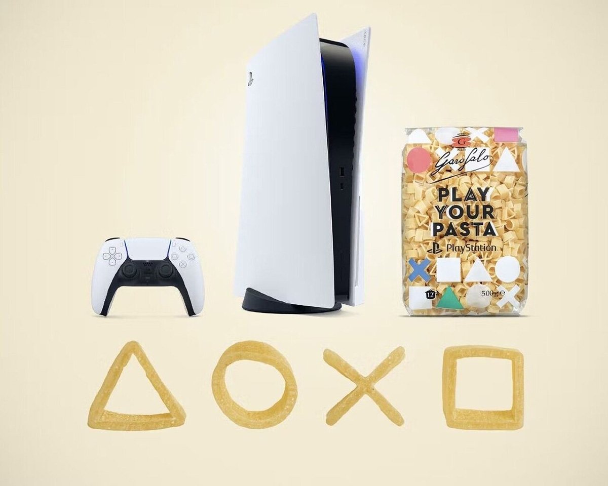 全新跨界合作 -索尼推出形状像 PlayStation 控制器按键的意大利面Play Your Pasta