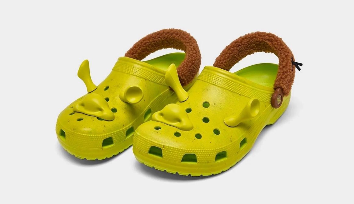 Crocs 与 Dreamworks 合作推出 Shrek 系列鞋，成为本年度必备时尚品