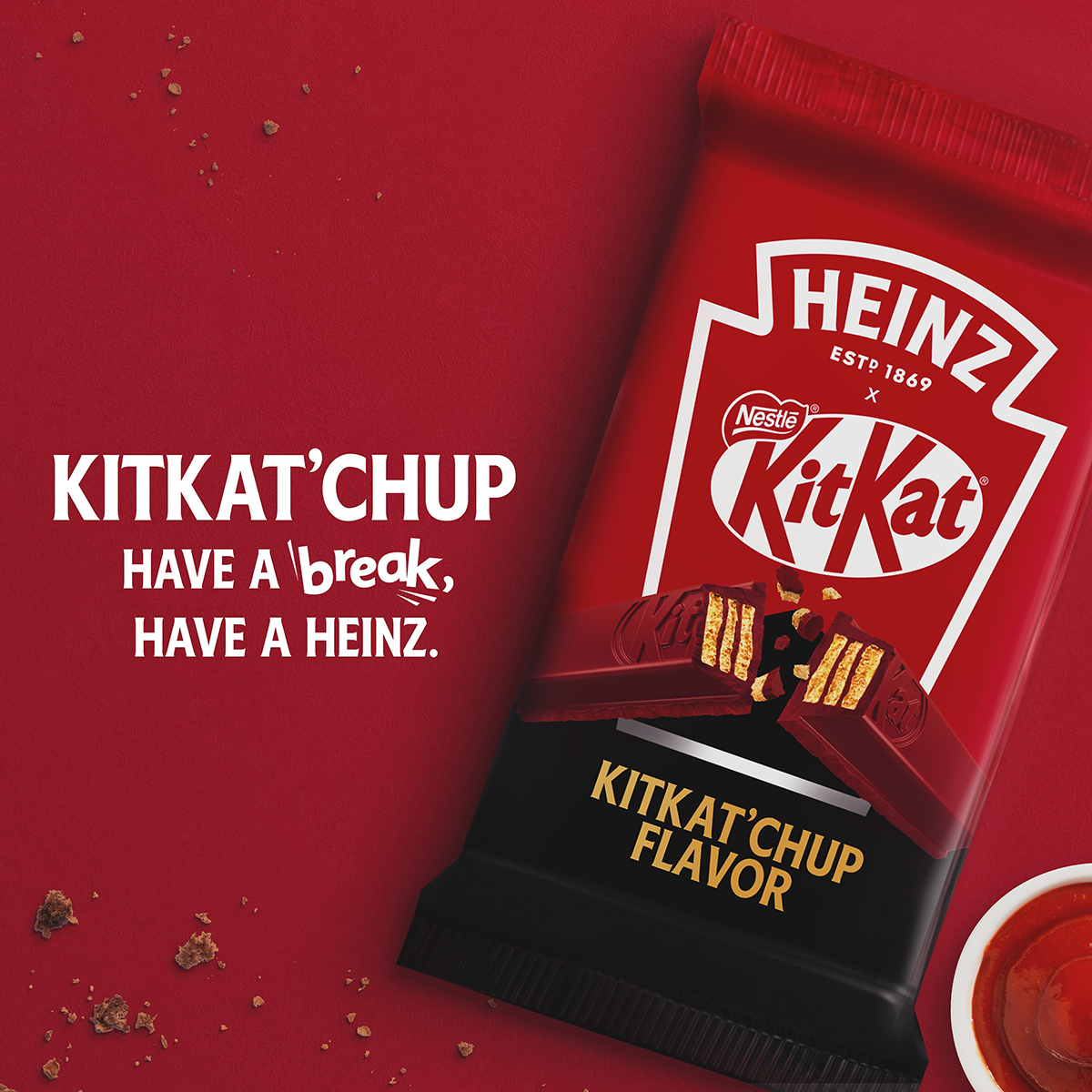 Heinz 与 Kit Kat 合作推出堤垚味巧克力 wafer
