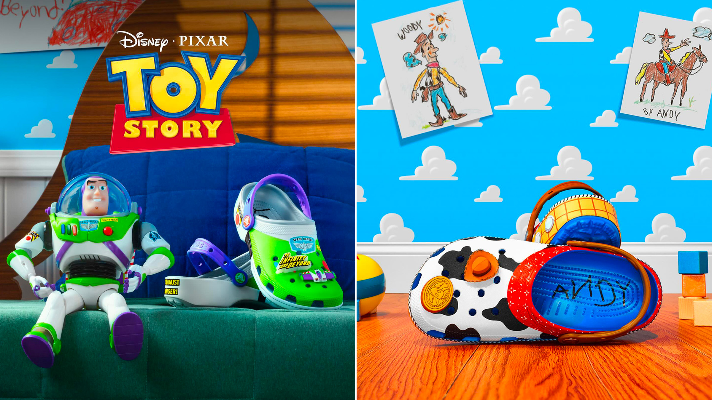 Crocs 推出 Woody 和 Buzz Lightyear 系列鞋，敬献 玩具总动员 Toy Story